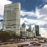 Buy canvas prints of La Defense Square and financial buildings by Vicente Sargues