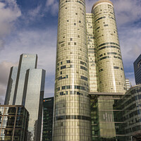 Buy canvas prints of The fountain and the skyscrapers by Vicente Sargues