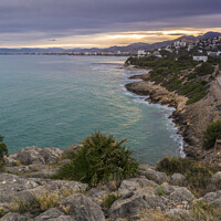 Buy canvas prints of Benicassim coast from the hill by Vicente Sargues