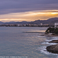 Buy canvas prints of Benicassim coast from the hill by Vicente Sargues