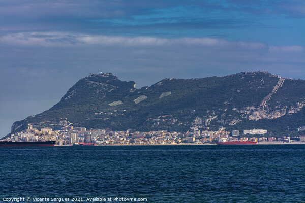The rock of Gibraltar Picture Board by Vicente Sargues
