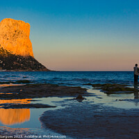 Buy canvas prints of Rock of Calpe from the beach by Vicente Sargues