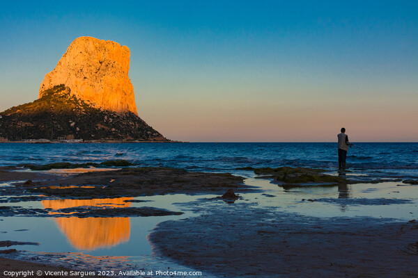 Rock of Calpe from the beach Picture Board by Vicente Sargues