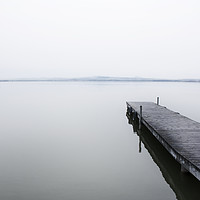 Buy canvas prints of Quiet jetty in the fog by Vicente Sargues
