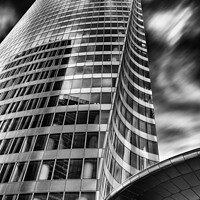 Buy canvas prints of Blue sky and building BN by Vicente Sargues