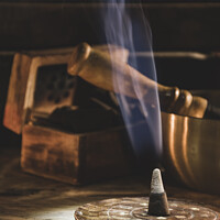 Buy canvas prints of Light on the incense smoke by Vicente Sargues