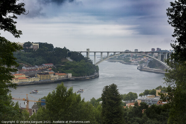 Arrabida bridge on Douro river Picture Board by Vicente Sargues