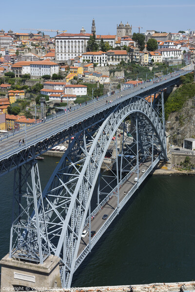 Luiz I bridge and Porto Picture Board by Vicente Sargues