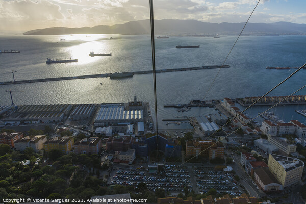 Gibraltar Harbor Picture Board by Vicente Sargues