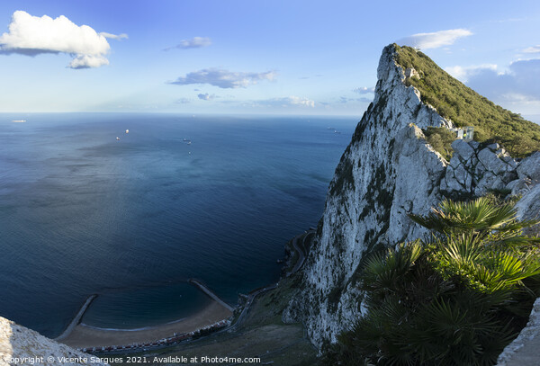 Rock of Gibraltar and beach Picture Board by Vicente Sargues