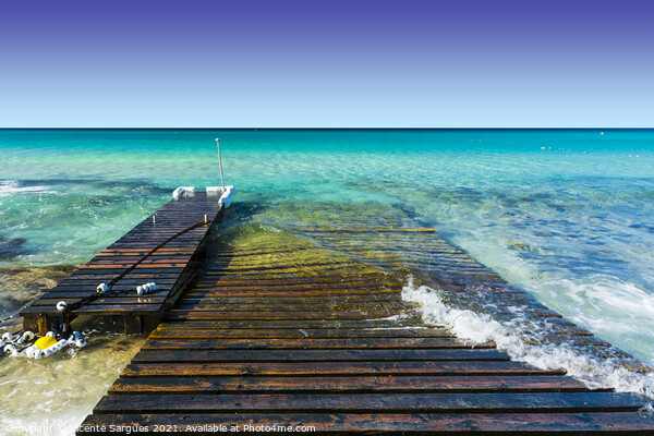 Jetty and ramp on the beach Picture Board by Vicente Sargues