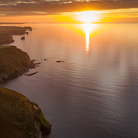 Buy canvas prints of Sunset over Boscastle & Tintagel, North Cornwall by Patrick Cummins