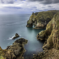 Buy canvas prints of Sea arches and granite cliffs by Don Nealon