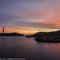 Buy canvas prints of Sunset over Buchan Ness Lighthouse by Don Nealon