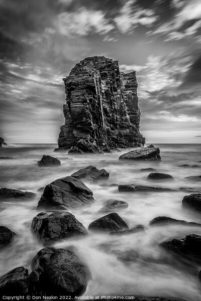 Majestic Hummel Craig Sea Stack Picture Board by Don Nealon