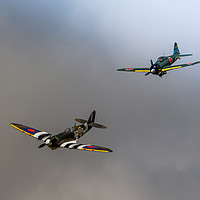 Buy canvas prints of WW2 Planes in Dogfight by Pete Evans