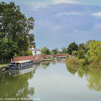 Buy canvas prints of Houseboats on Caen Lock by Pete Evans