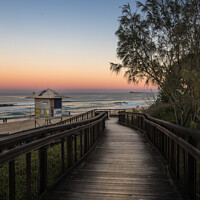 Buy canvas prints of Mount Coolum Beach Sunset by Pete Evans