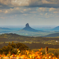 Buy canvas prints of The Glasshouse Mountains by Pete Evans