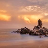 Buy canvas prints of Sunset light in Costa Brava by Arpad Radoczy