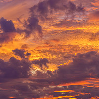 Buy canvas prints of Sunset clouds at summer by Arpad Radoczy