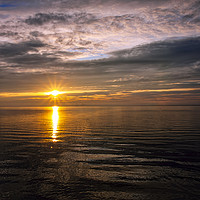 Buy canvas prints of Sunset light over lake Balaton of Hungary by Arpad Radoczy