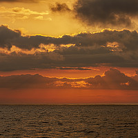 Buy canvas prints of Beautiful sunset light over the mediterranean ocea by Arpad Radoczy