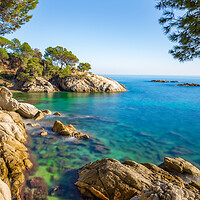 Buy canvas prints of Nice landscape of the Spanish coastal in Costa Brava, Playa de A by Arpad Radoczy