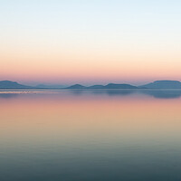 Buy canvas prints of Long exposure sunset picture over the Lake Balaton by Arpad Radoczy