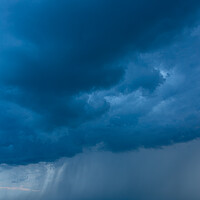Buy canvas prints of Big powerful storm clouds over the Lake Balaton of Hungary, typical summer shower by Arpad Radoczy