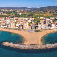 Buy canvas prints of Aerial panorama picture from Costa Brava of Spain by Arpad Radoczy
