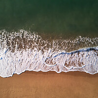 Buy canvas prints of Aerial drone picture from Spanish beach in Costa B by Arpad Radoczy