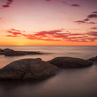 Buy canvas prints of Sunrise over the rocks by Arpad Radoczy