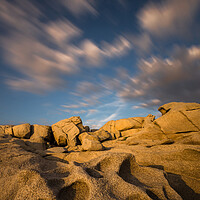 Buy canvas prints of Long exposure clouds over the interesting shape rock by Arpad Radoczy