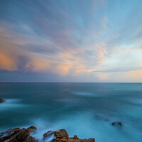 Buy canvas prints of Nice long exposure picture from a Spanish coastal, Costa Brava, near the town Palamos by Arpad Radoczy