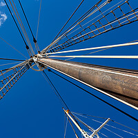 Buy canvas prints of Sailboat rigging and big mast by Arpad Radoczy