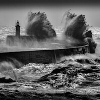 Buy canvas prints of Storm in Newhaven by Jadwiga Piasecka