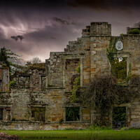 Buy canvas prints of Scotney Castle during the thunderstorm by Jadwiga Piasecka