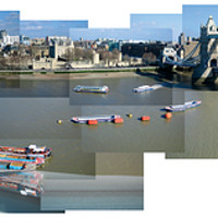 Buy canvas prints of View of Thames from City Hall, London, 2006 by Tim Riley