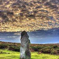 Buy canvas prints of Boswen's Menhir, Standing Stone, West Cornwall by Roger Driscoll