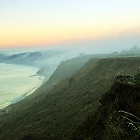 Buy canvas prints of Filey in the Mist  by Roger Driscoll
