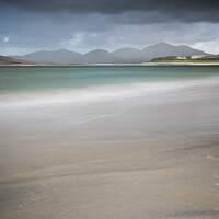Buy canvas prints of Moody Seilebost Beach by Chris Lauder