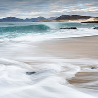 Buy canvas prints of Majestic waves crashing on Bagh Steinigidh beach by Chris Lauder