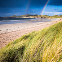 Buy canvas prints of The Majestic Double Rainbow of Balnakeil by Chris Lauder