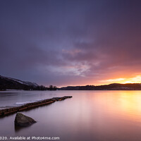 Buy canvas prints of A sunrise over Loch Ard by Chris Lauder