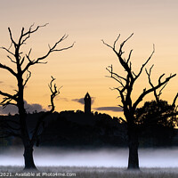 Buy canvas prints of Wallace Monument sunset by Chris Lauder