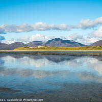 Buy canvas prints of Seilebost reflections, Harris by Chris Lauder