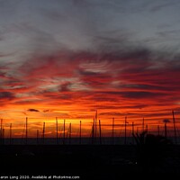 Buy canvas prints of Fiery Sunset in Tenerife by Photography by Sharon Long 