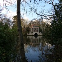 Buy canvas prints of The Boathouse of Birkenhead Park by Photography by Sharon Long 