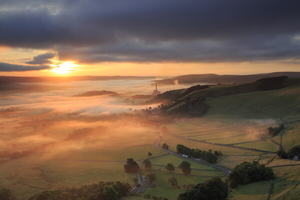 Peak District Sunrise Picture Board by MIKE HUTTON